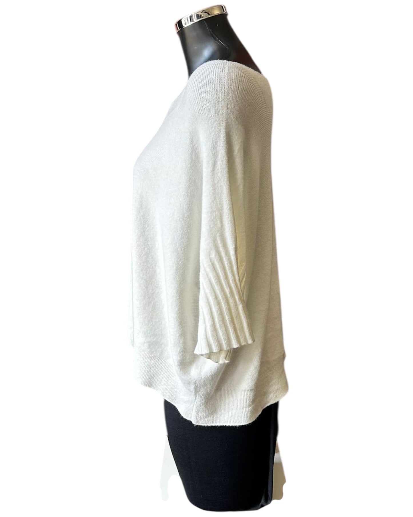 Morgan half sleeve boxy jumper - Winter White
