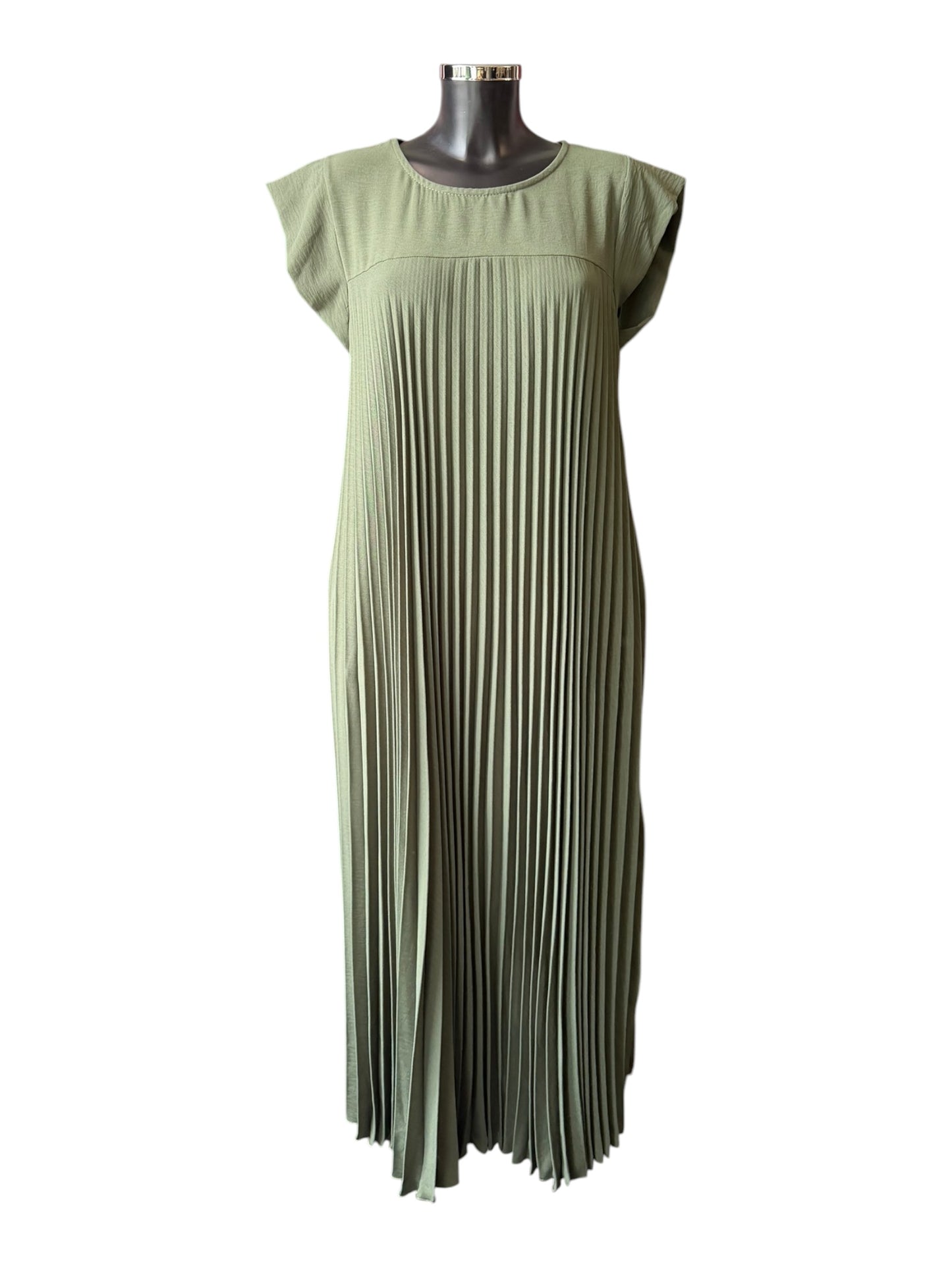 Pixie pleated maxi dress - Khaki