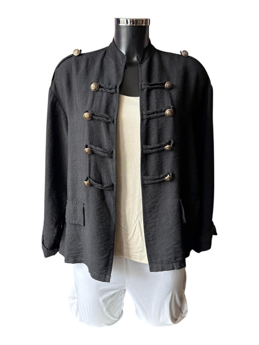 Elodie lightweight military jacket - Black
