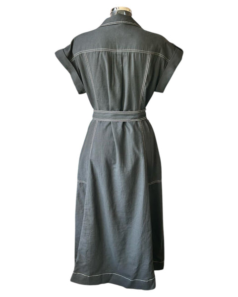 Brave and True Portia black midi dress