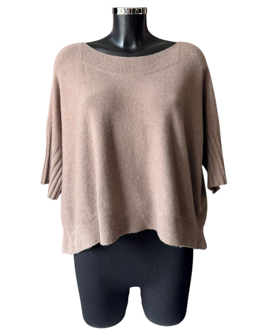 Morgan half sleeve boxy jumper - Taupe