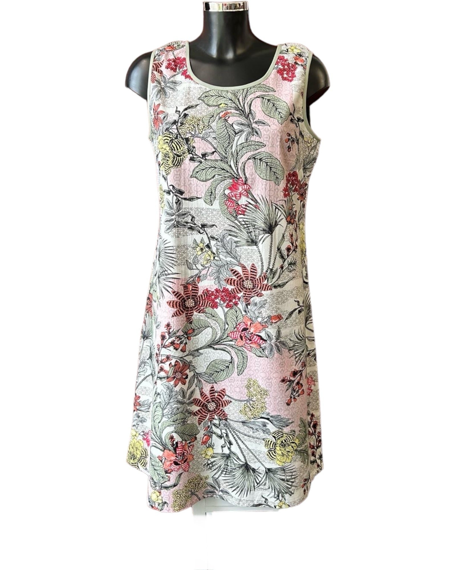 Orientique Protaras reversible shift dress - khaki/pink