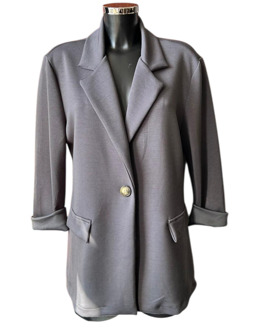 Abbie grey soft touch blazer