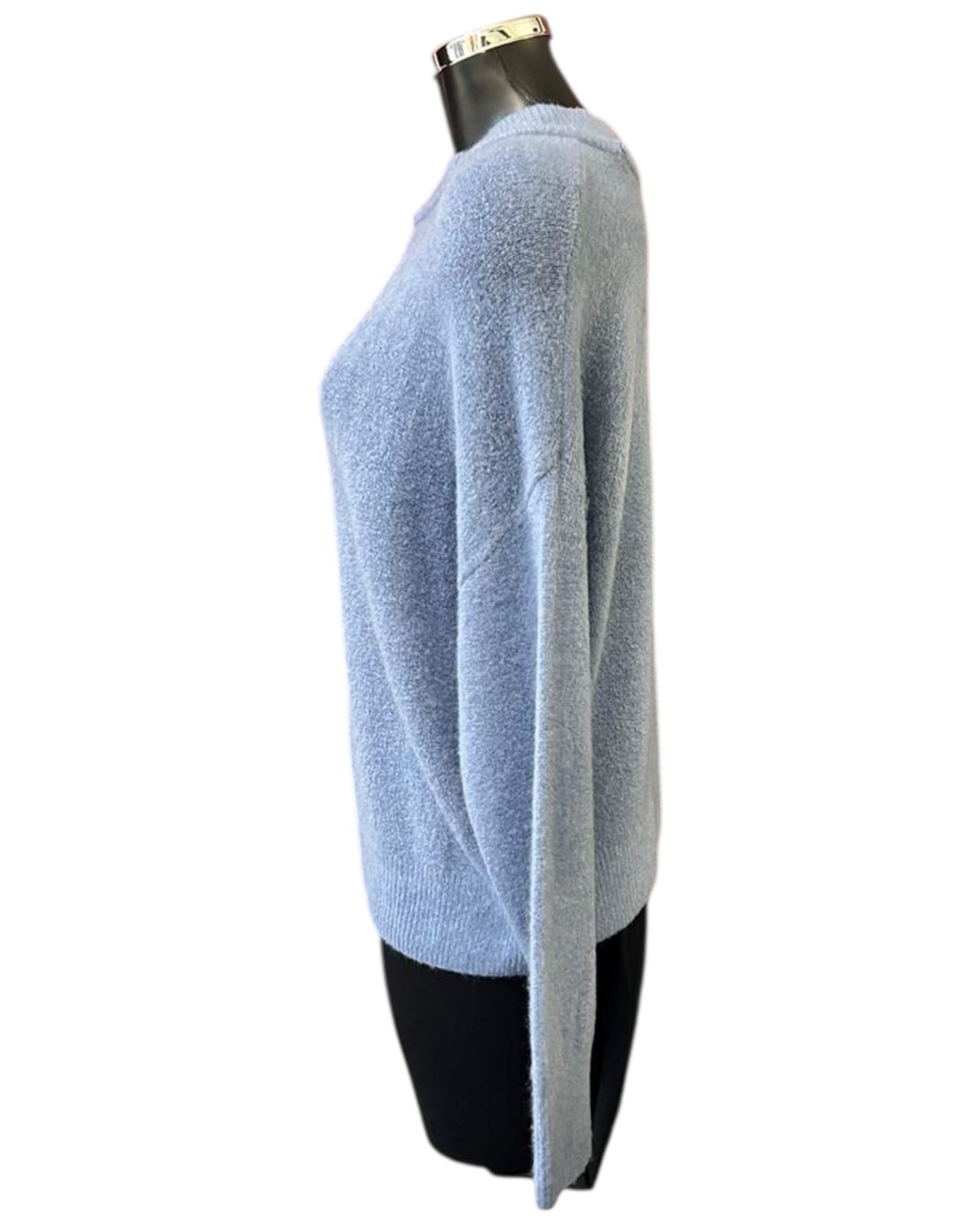 Clara soft knit round neck jumper - Denim