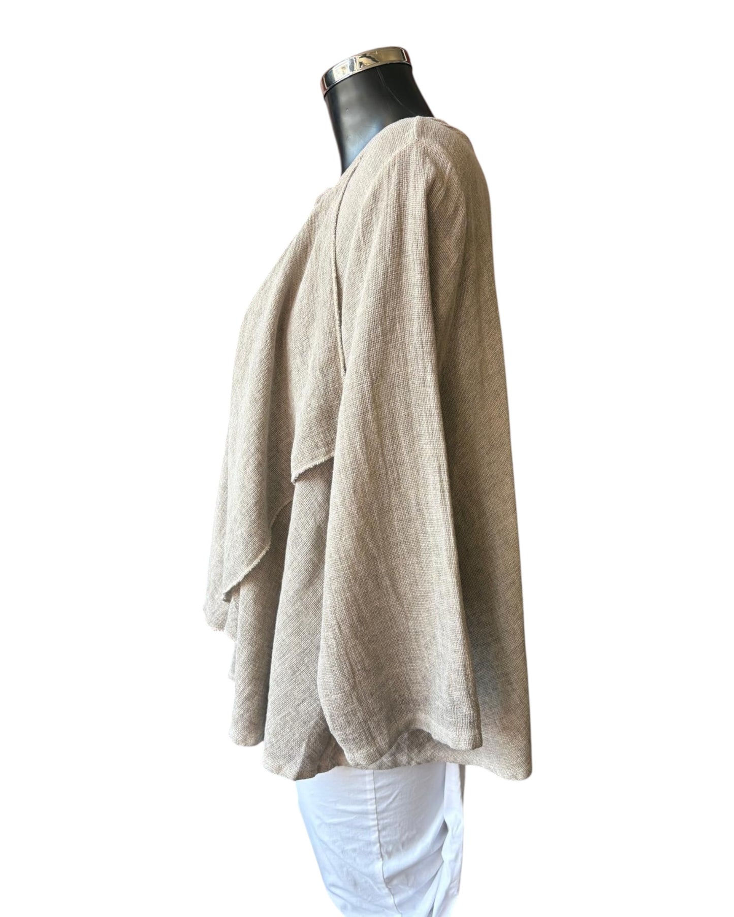 Casey range ruffle front top - Mocha