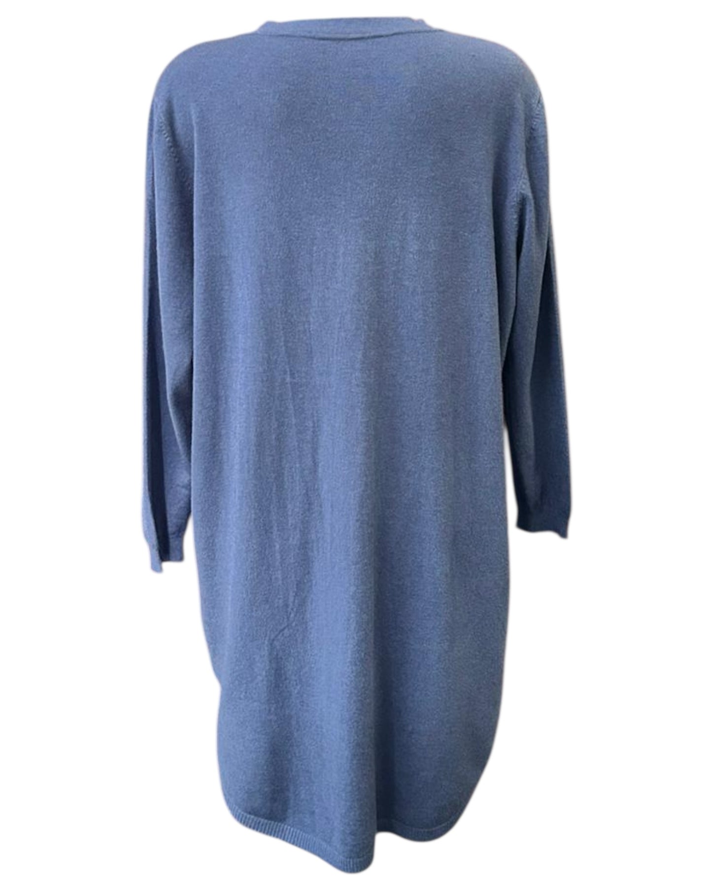 Leah denim blue fine knit tunic dress
