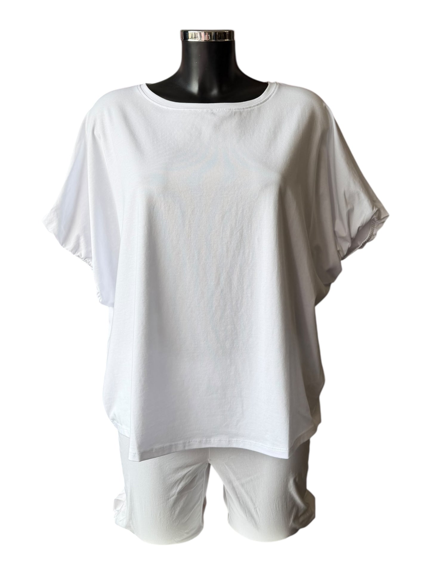 Tirelli bubble sleeve t-shirt top - White