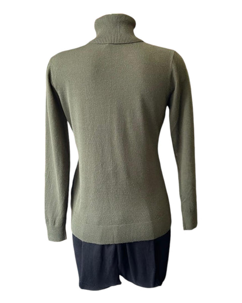 Lucy fine knit polo neck - Khaki