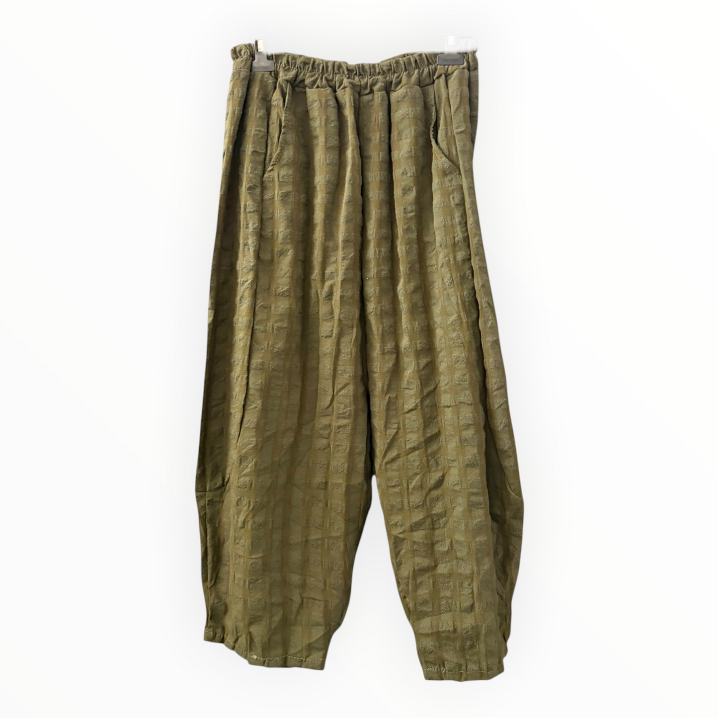 Eliza range checked Balloon trousers - Khaki