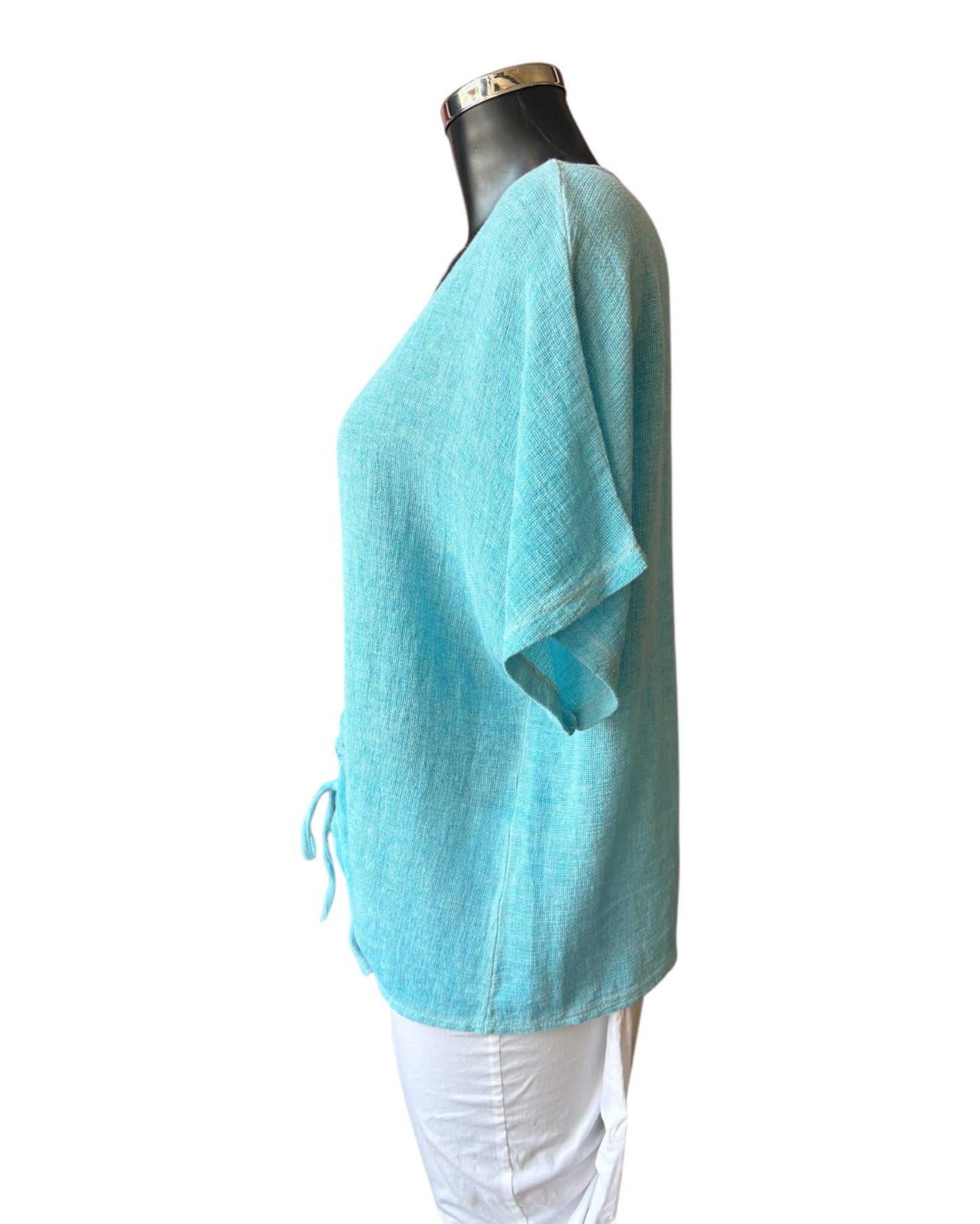 Casey range ruched front top - Aqua