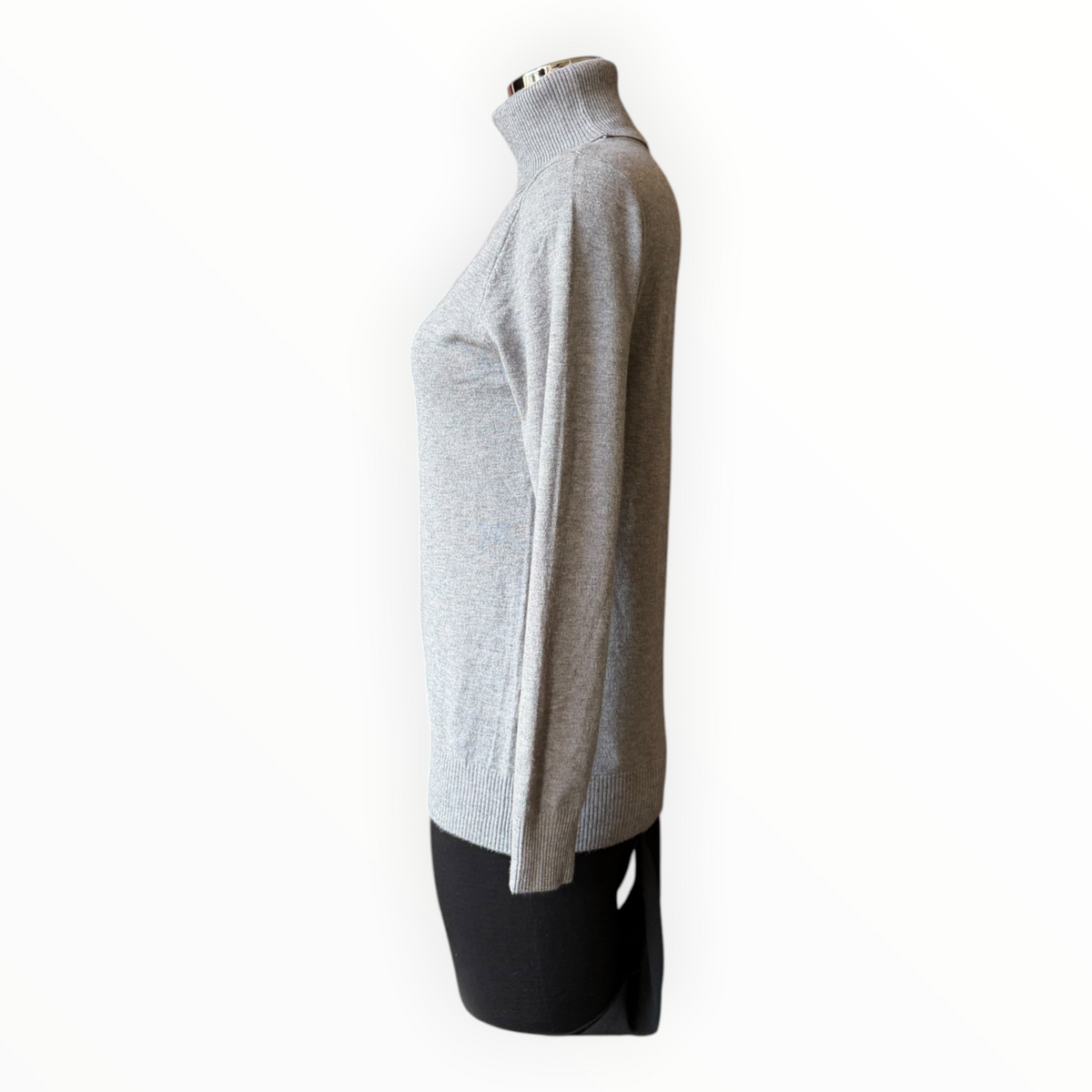 Zara fine knit polo neck - Grey