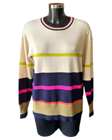 Kaleido fine knit jumper - Multi stripe