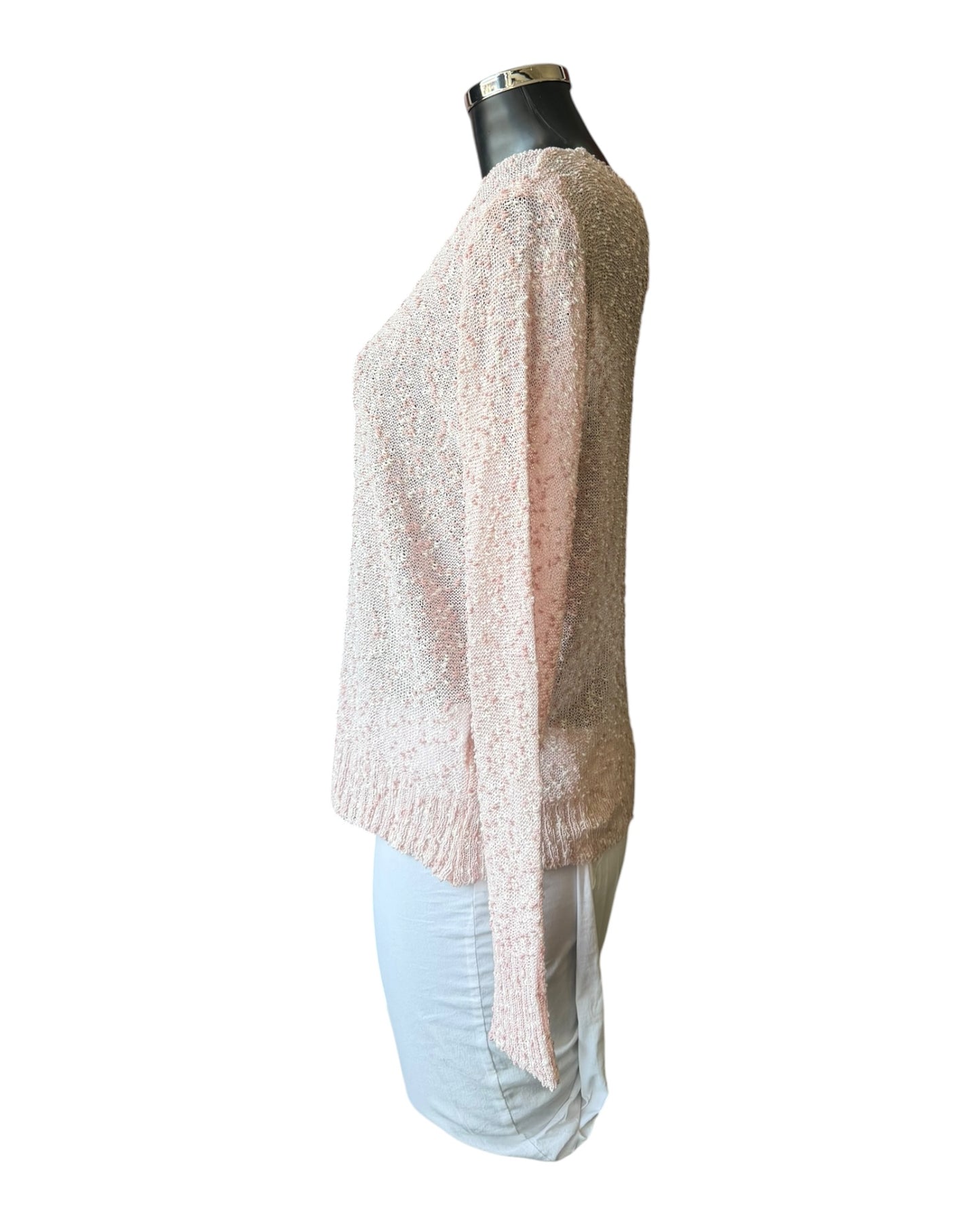 Eliza boucle knit lightweight jumper - Pink