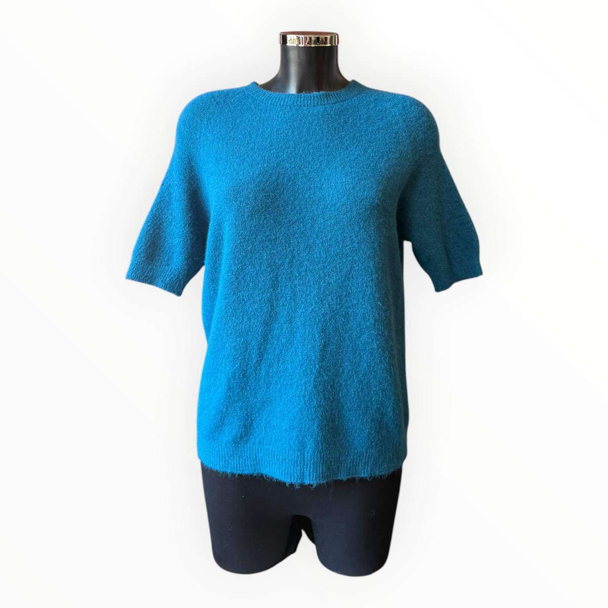 Laurie alpaca blend short sleeve jumper - Teal