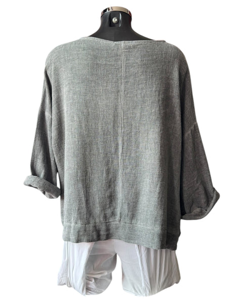Casey range ruched side top - Grey