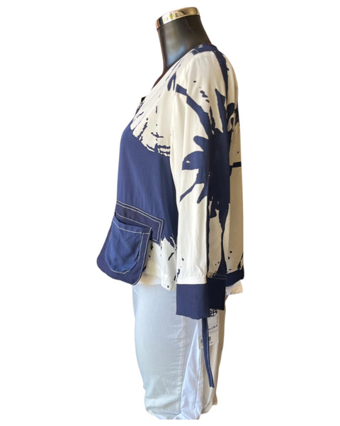 Tara Vao Lilac 5091 short jacket  - Navy mix