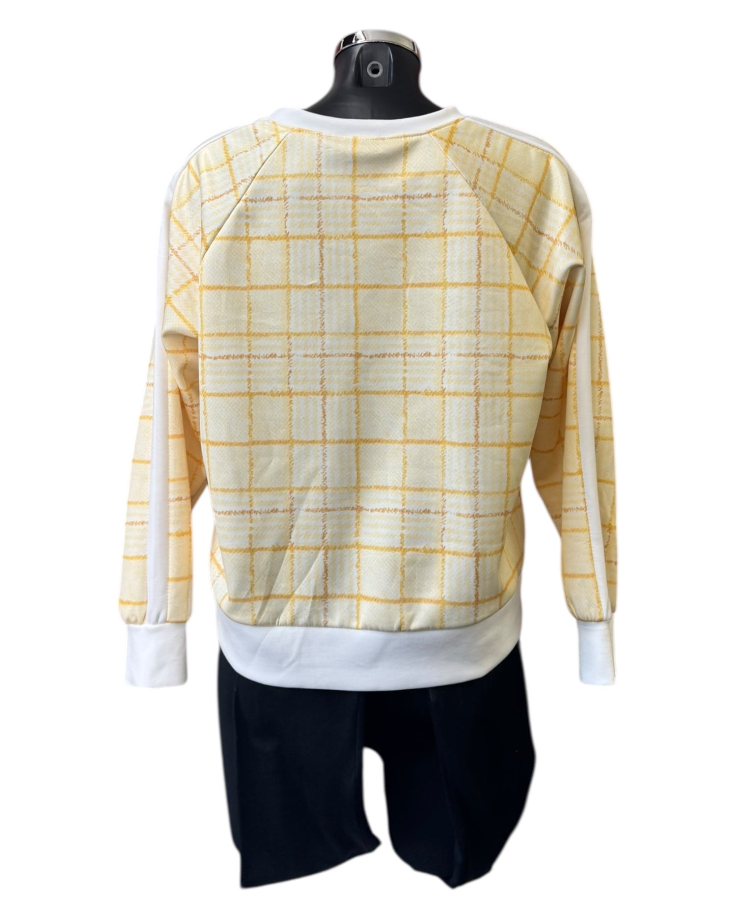 Phoebe check plaid sweatshirt - Lemon