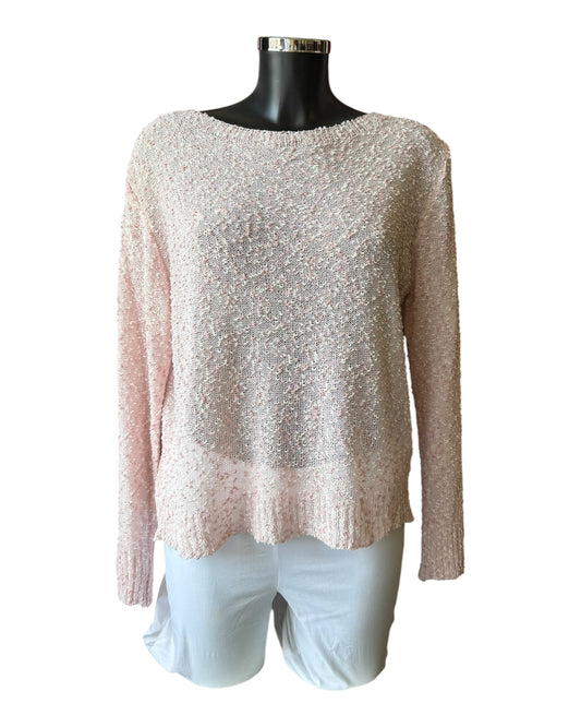 Eliza boucle knit lightweight jumper - Pink