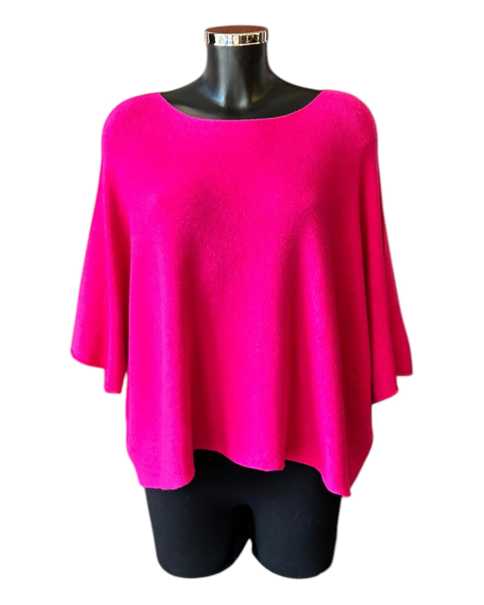 Abigail soft knit short boxy jumper - Cerise