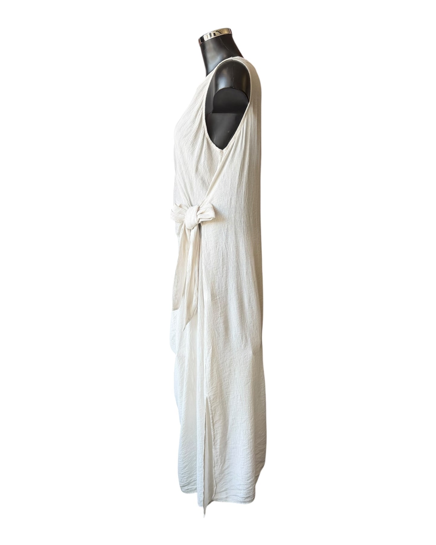 Milly range tie side dress - white