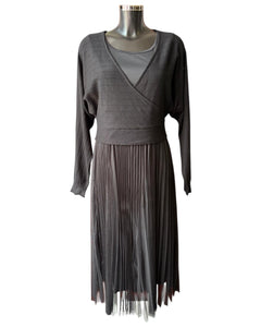 Grace 2 piece dress and jumper set - Black