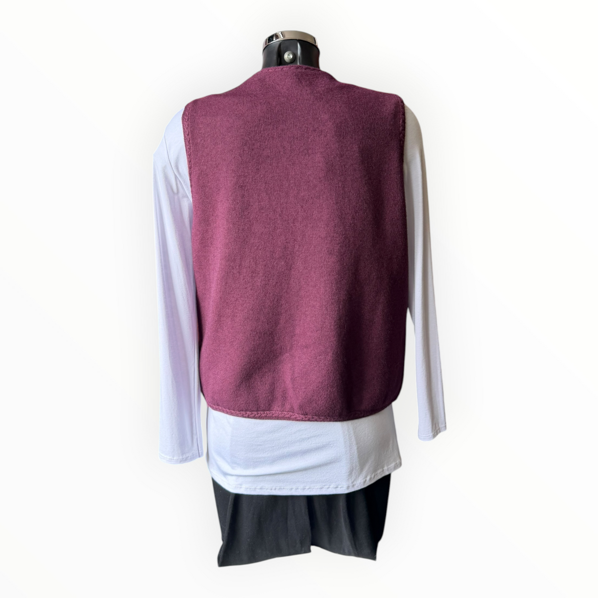 Mildred knitted waistcoat - plum