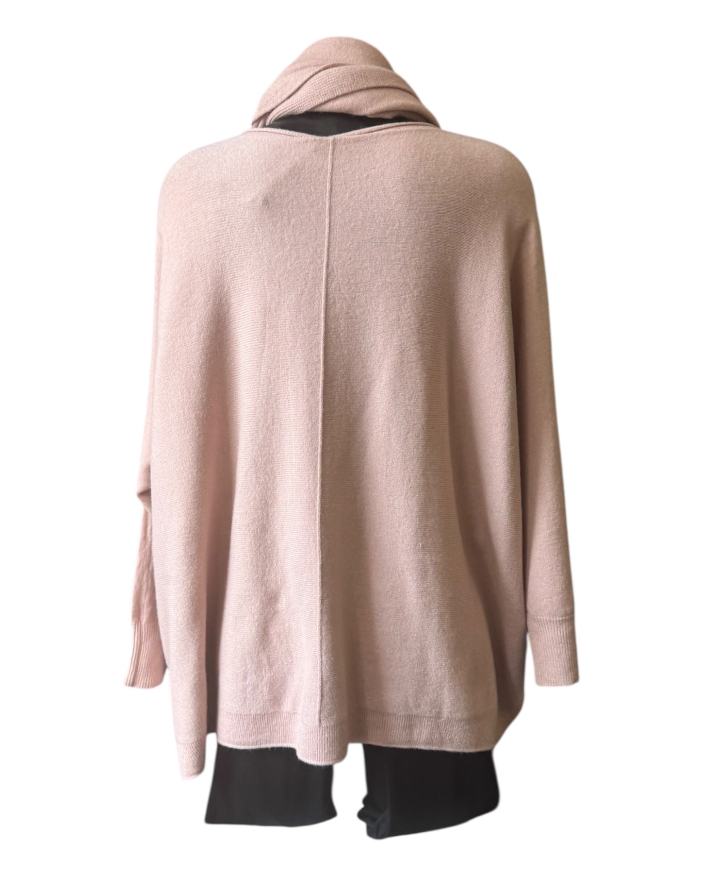 Lydia relaxed fit jumper and scarf - Pink