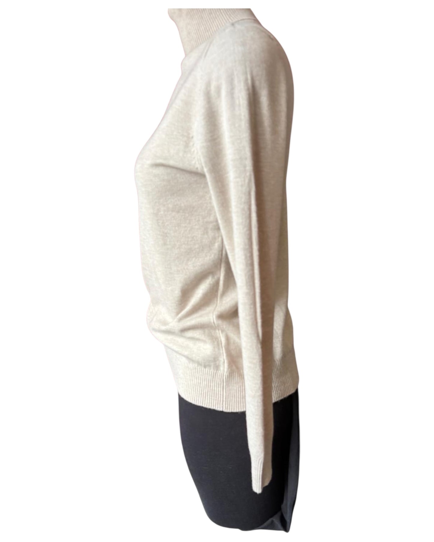 Zara fine knit polo neck - Beige