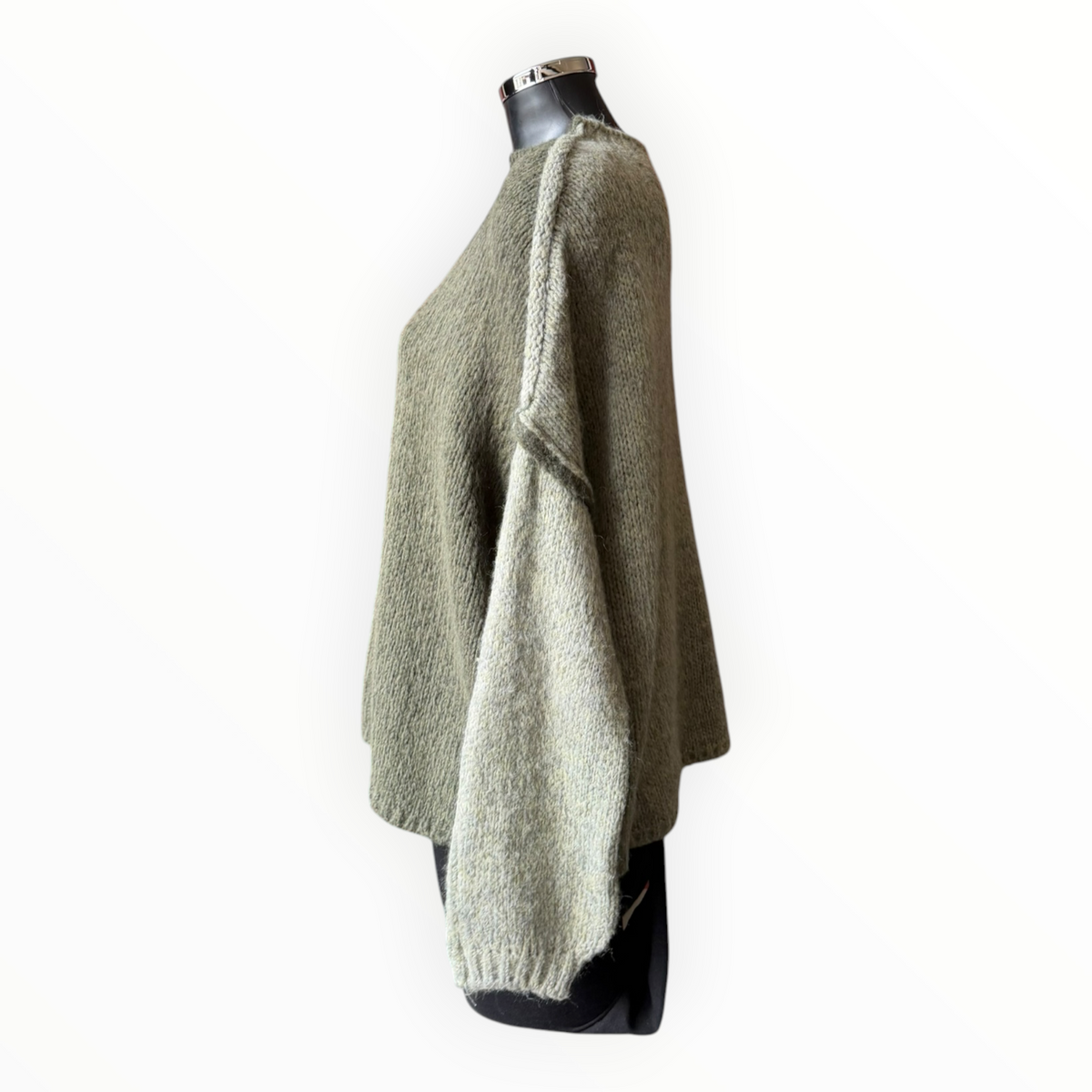 Coleen contrast seam jumper - Khaki