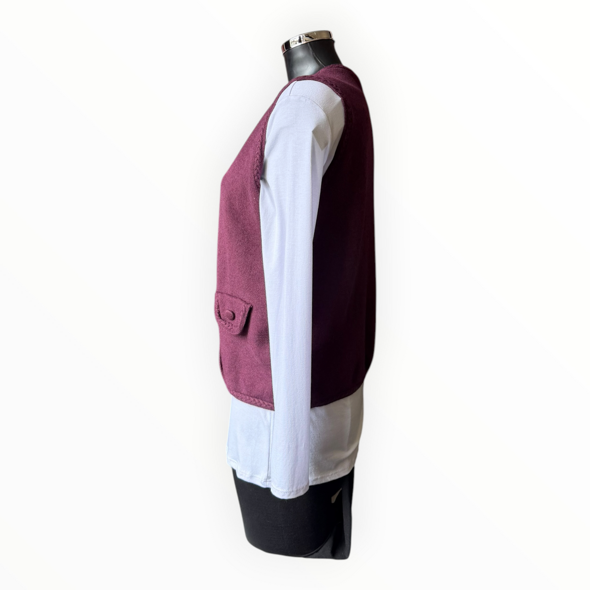 Mildred knitted waistcoat - plum