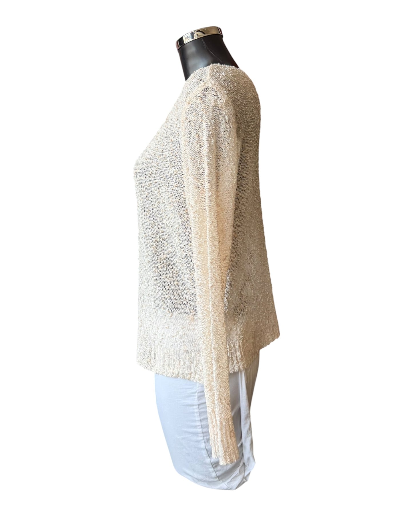 Eliza boucle knit lightweight jumper - Beige