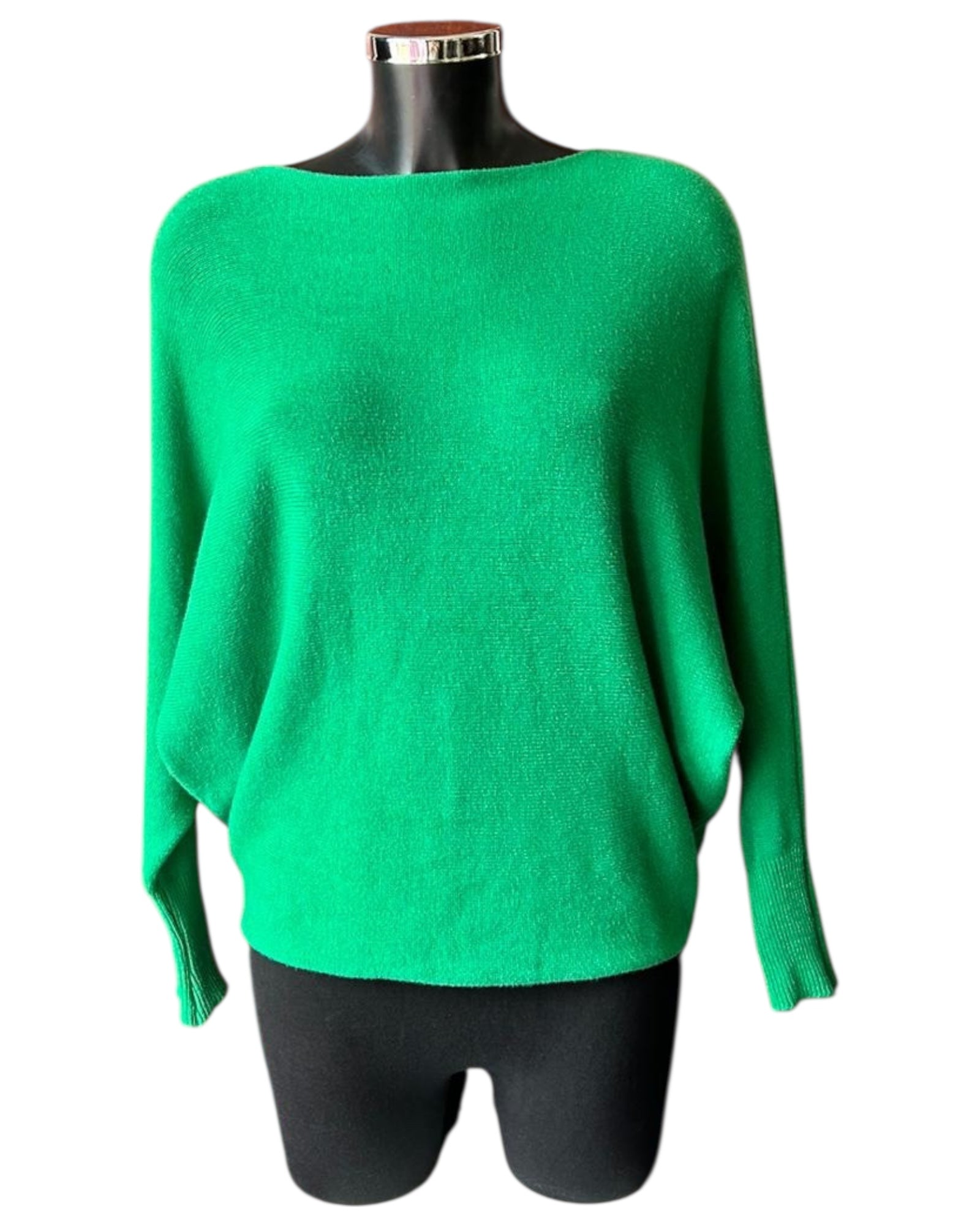 Cassie pearl back batwing jumper - Green