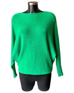 Cassie pearl back batwing jumper - Green