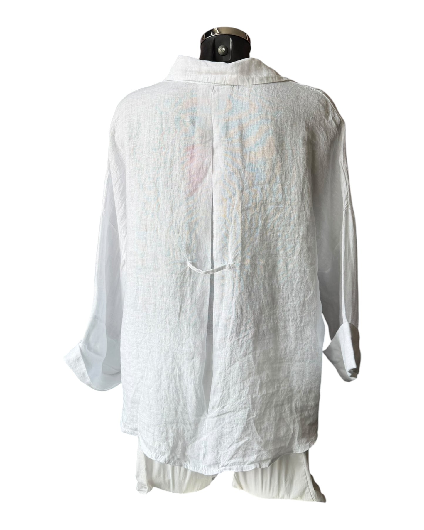 Lizzie linen oversized shirt - White
