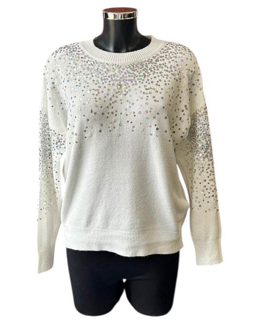 Lulu sparkle jumper - Winter white