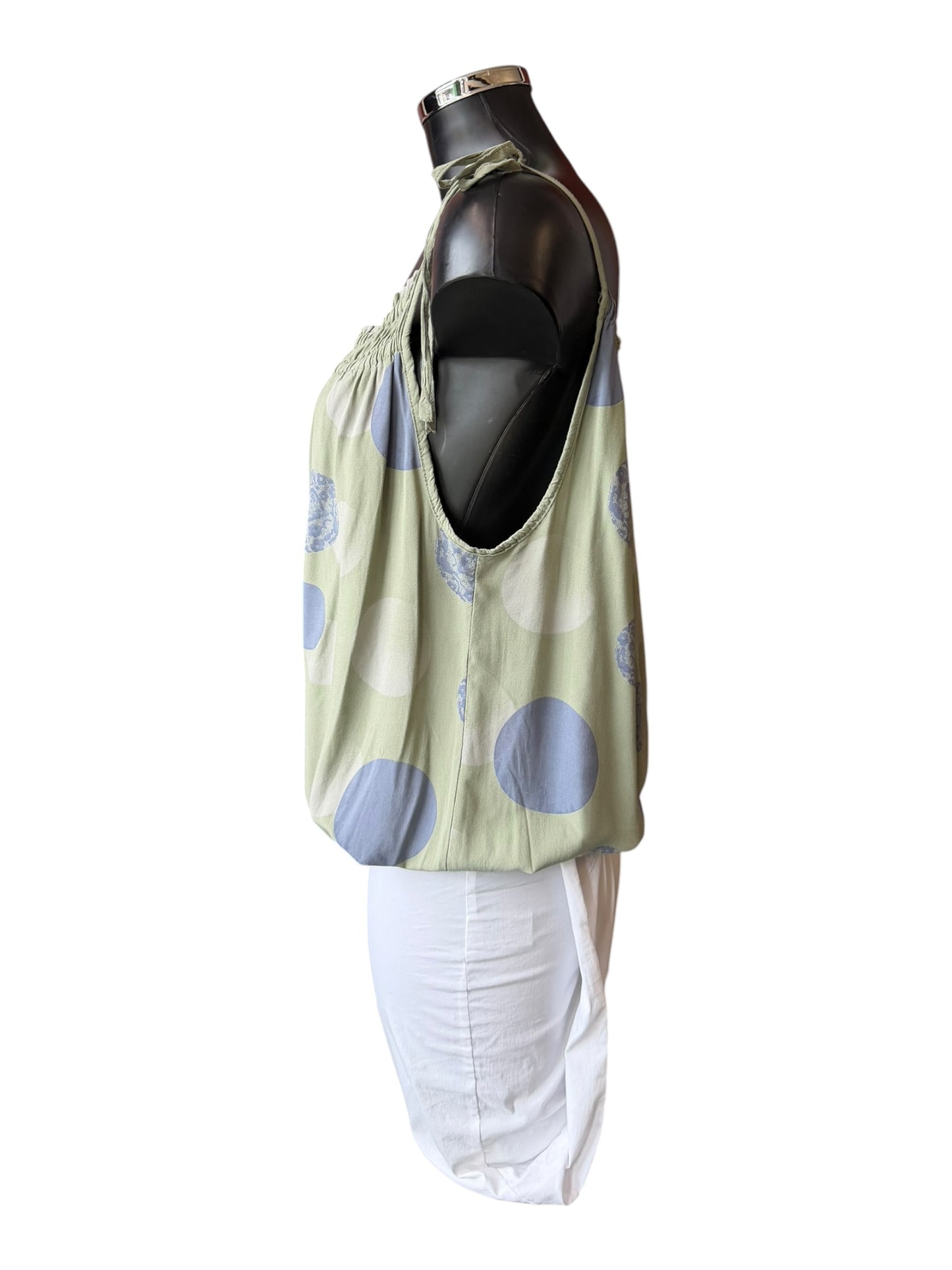 Doris strappy spot vest top - Khaki