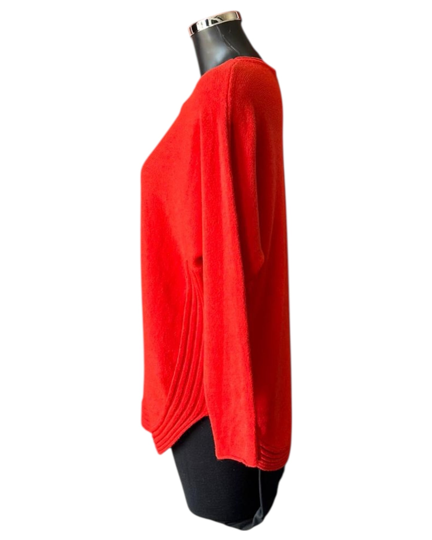 Camilla curved hem soft knitted jumper - Orange