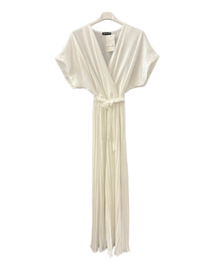 Lori pleat leg wrap top jumpsuit - Ivory