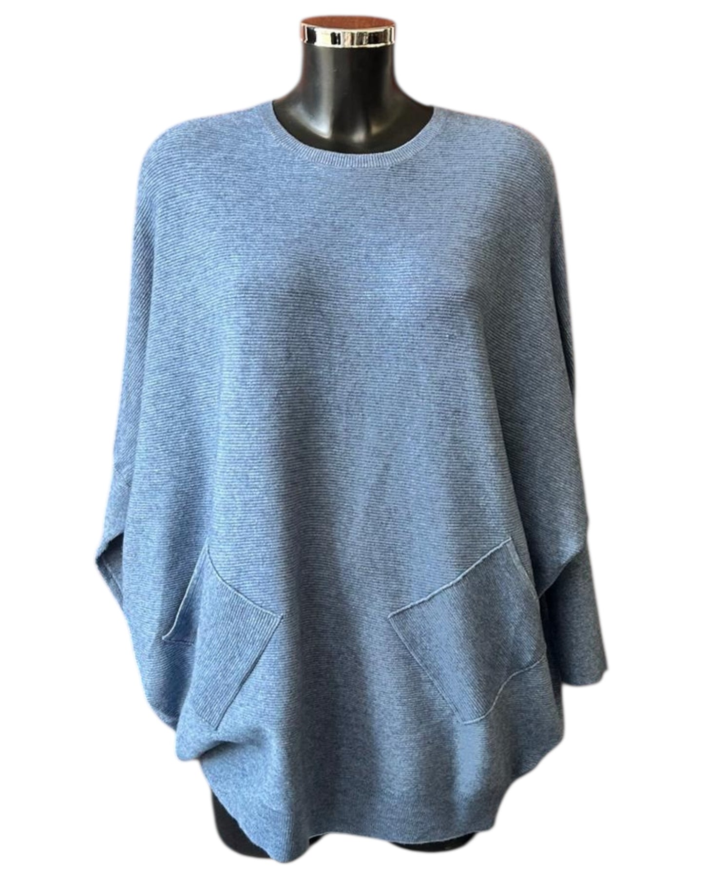 Evie plait back jumper - Denim