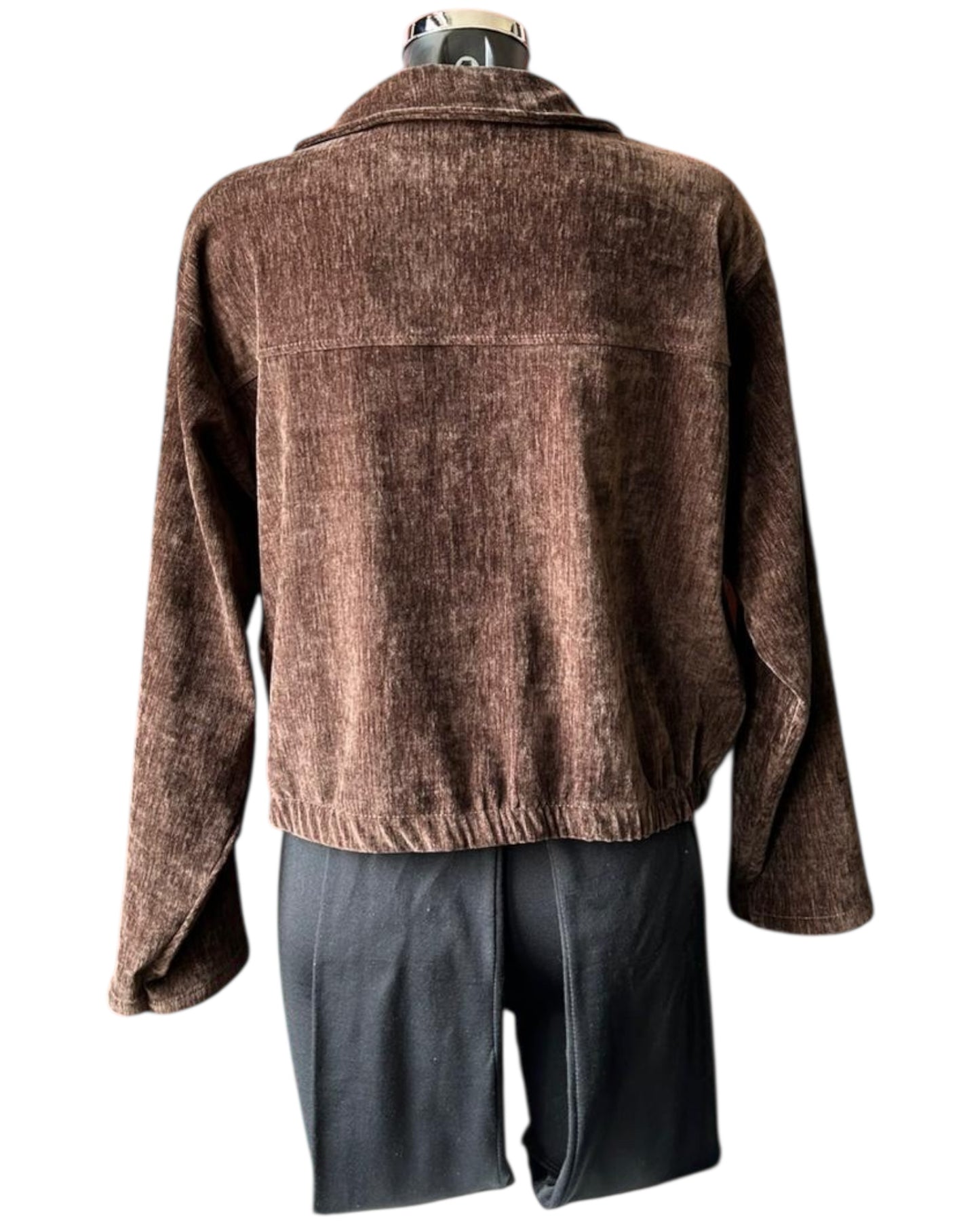 Roxy velvet feel bomber jacket - Chocolate