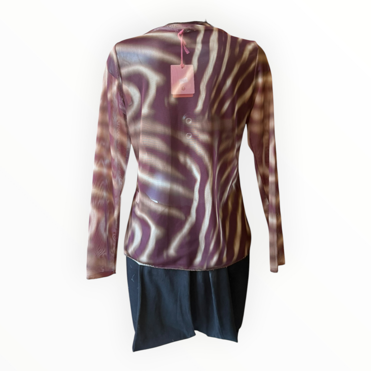 Mandy mesh top - wavey plum