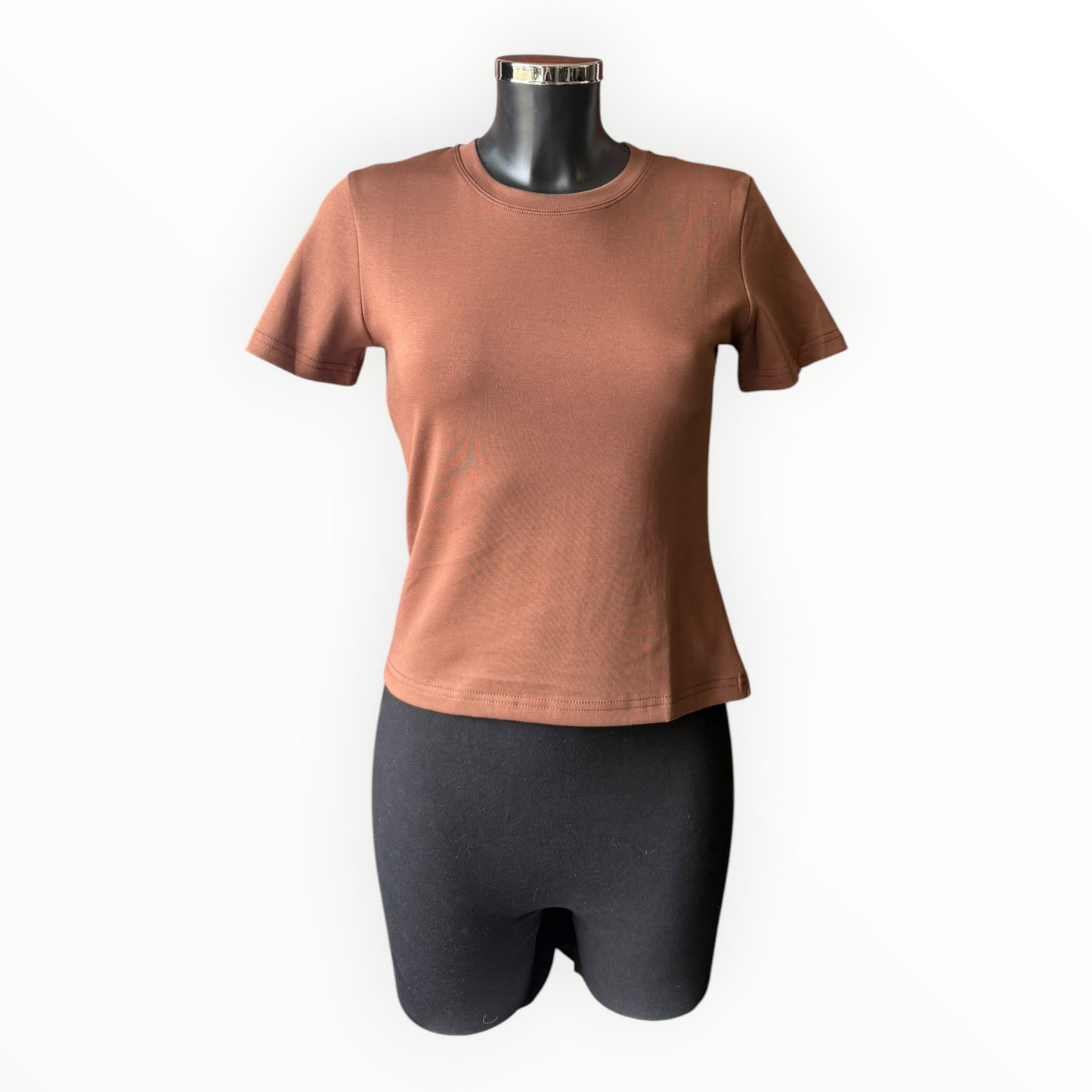 Sasha basic cap sleeve tshirt  - Chocolate