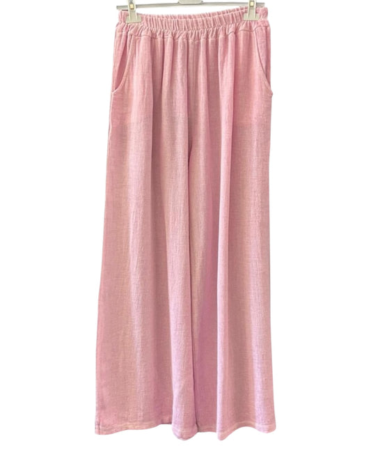 Casey range wide leg trousers - Pink