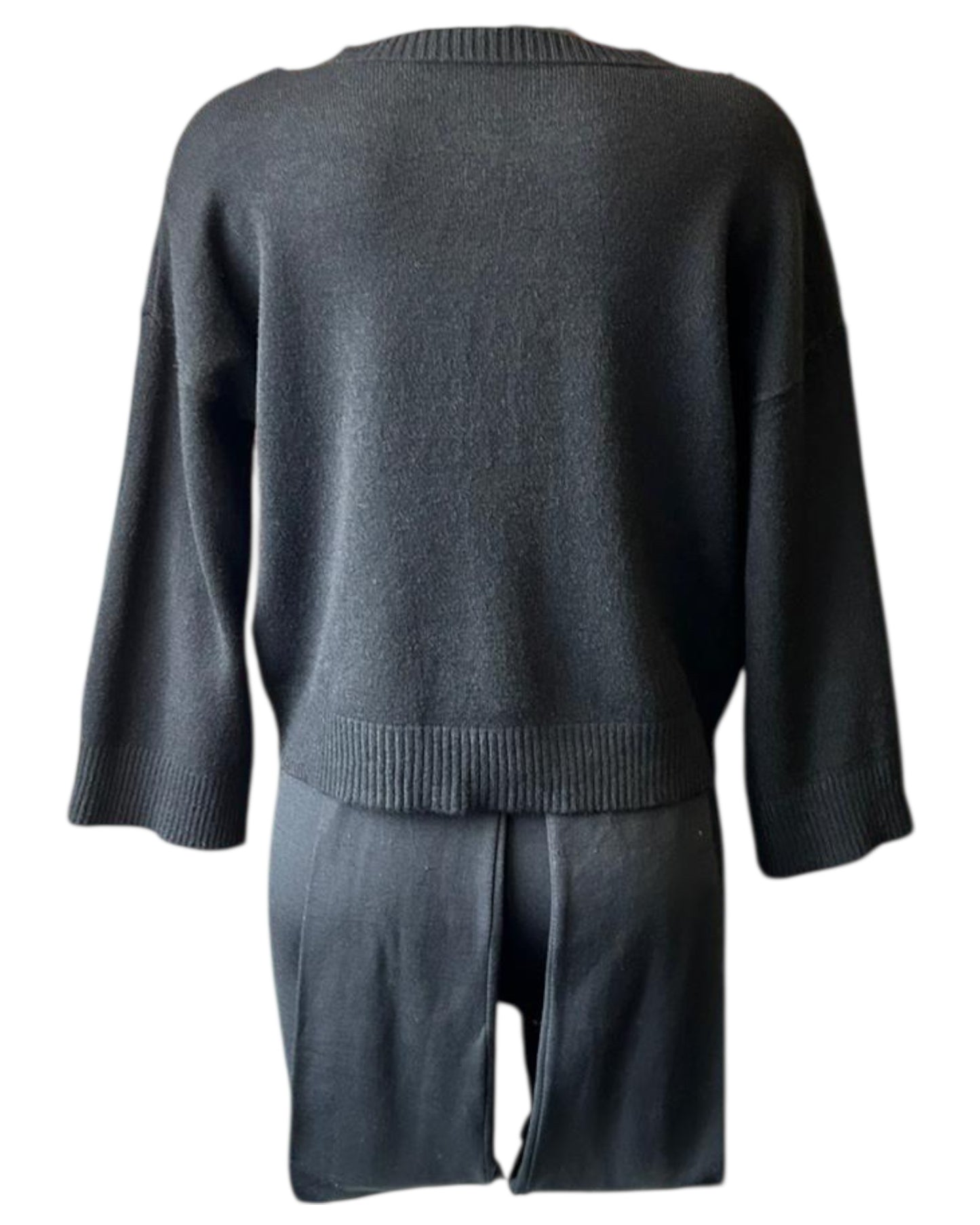 Valerie short button shoulder jumper - Black