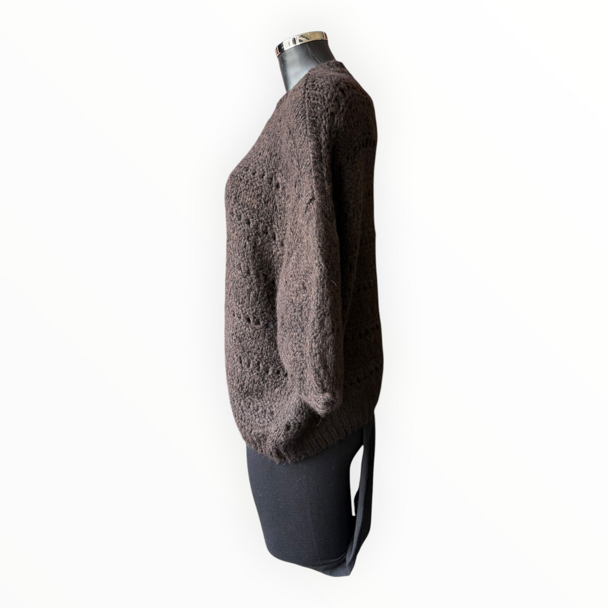 Verity soft knit half sleeve jumper - Chocolate