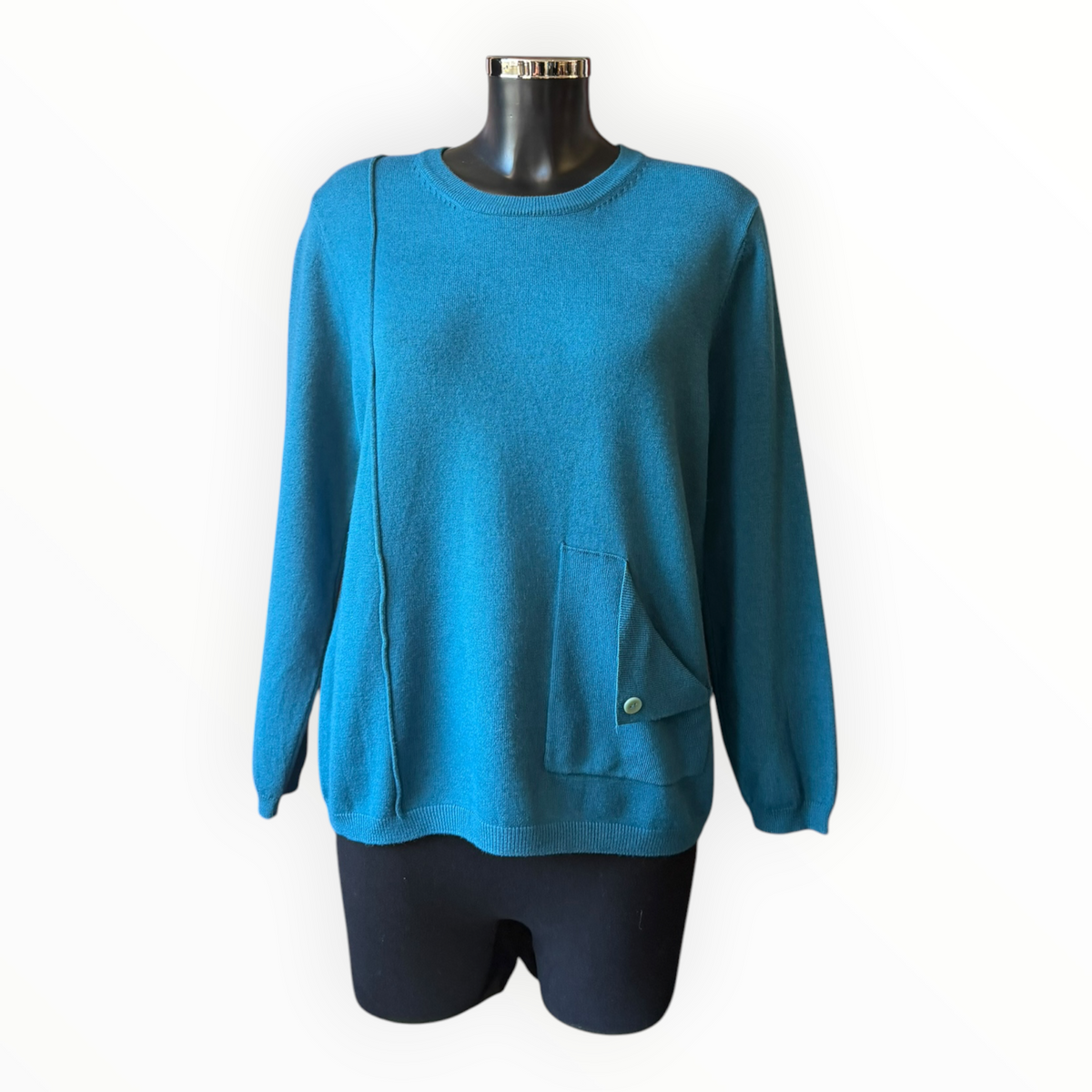 Debbie button pocket jumper - Teal