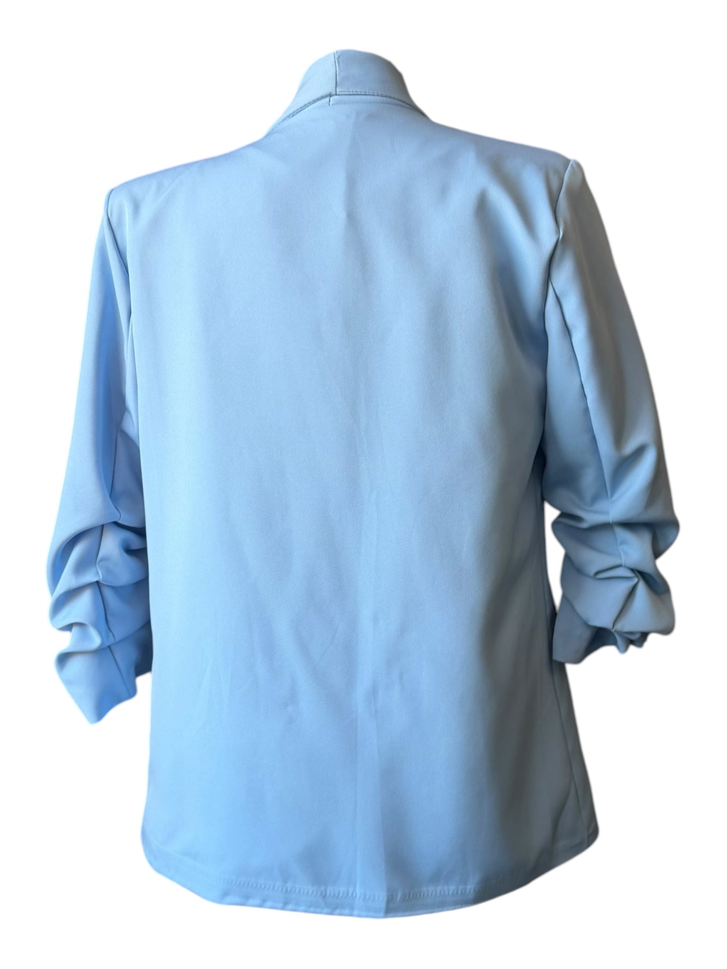 Betsy rouched sleeve blazer - Blue