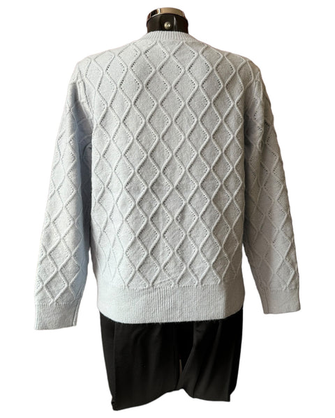 Esme diamanté pearl soft touch cardigan - Baby blue