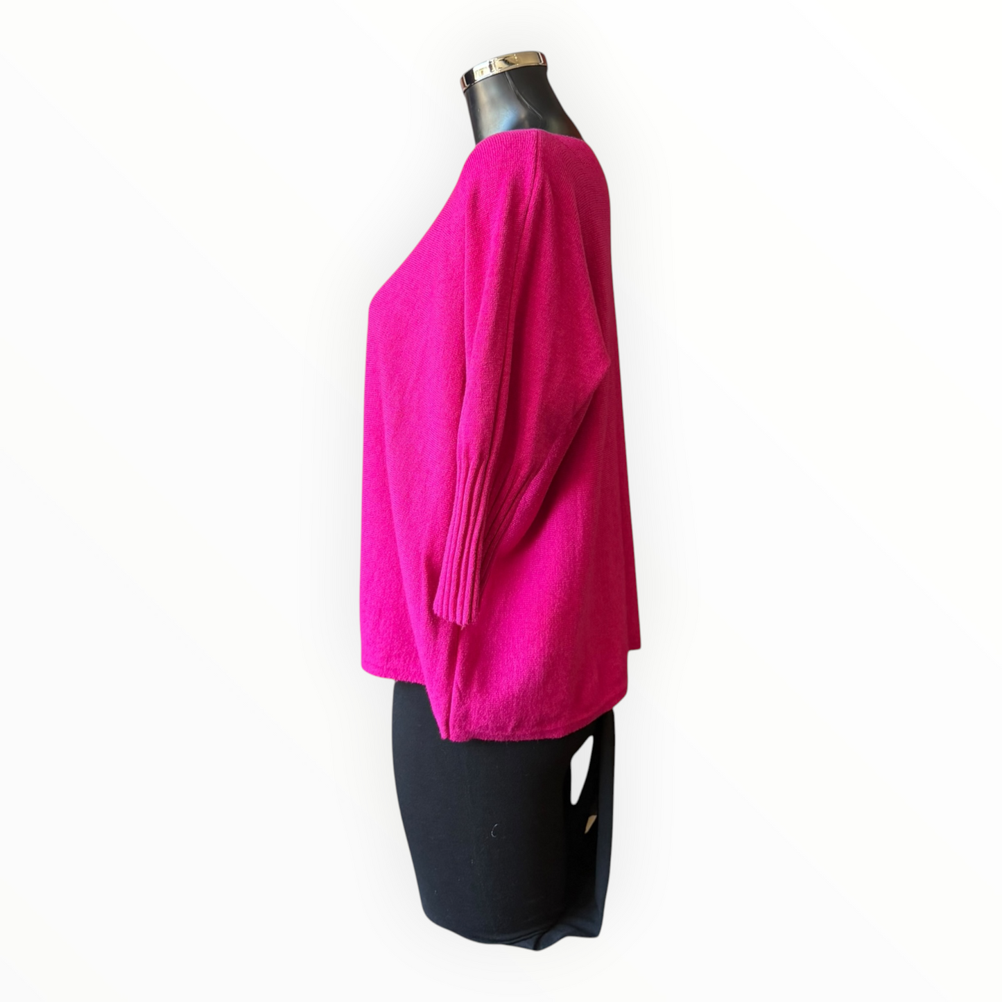 Morgan half sleeve boxy jumper - Fuschia