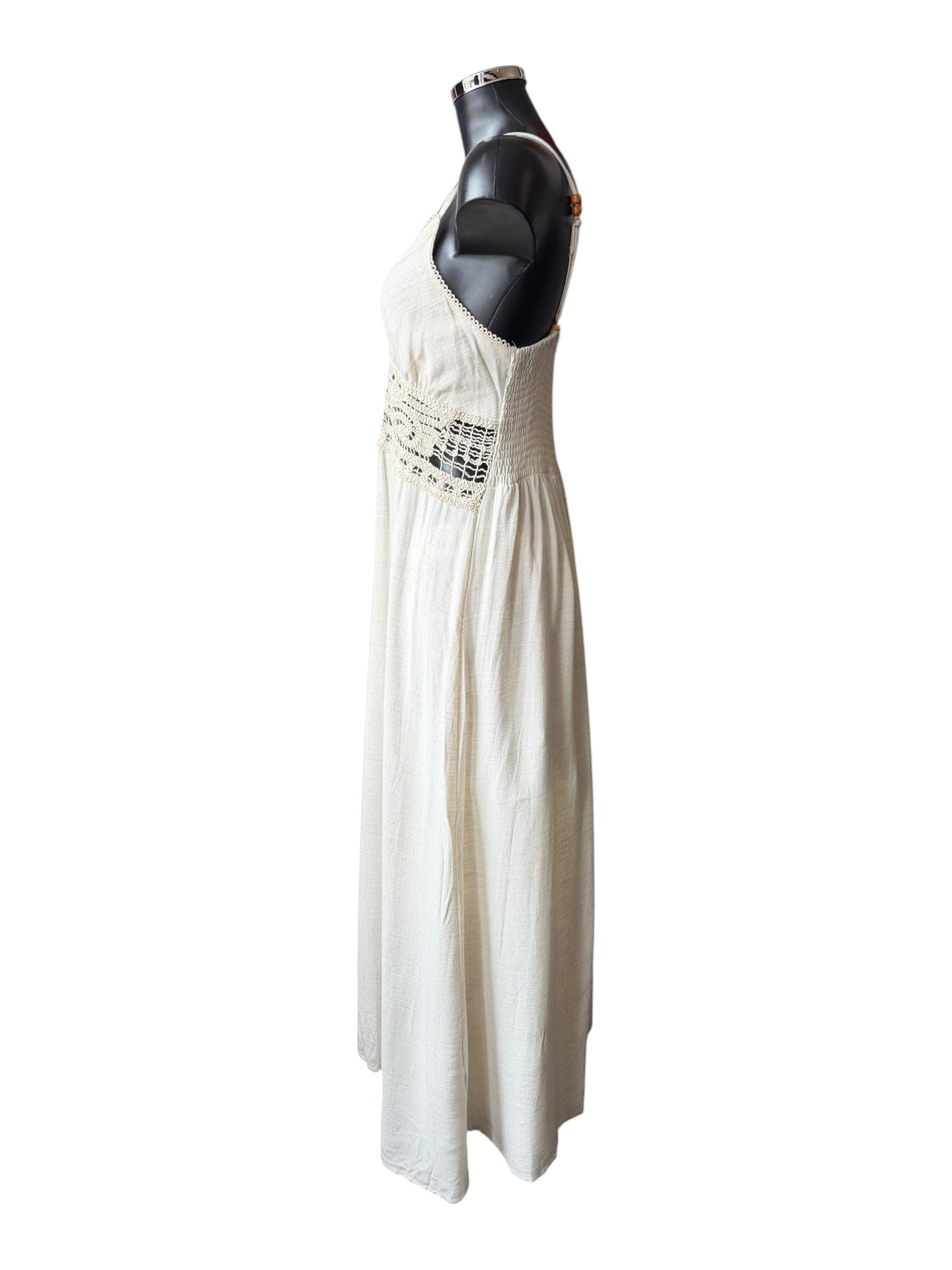 Pia linen blend maxi dress - Beige